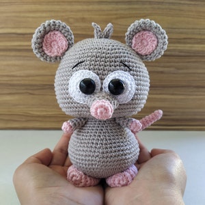 Mouse Amigurumi Doll Crochet Pattern, Mouse Doll Pattern, Mouse Plush, Mouse Plushie, Mouse Toy, Rat Crochet Pattern, Rat Doll Pattern PDF