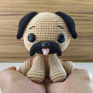 Pug Dog Amigurumi Doll Crochet Pattern, Dog Amigurumi, Amigurumi Dog Pattern, Easy Amigurumi, Beginner Amigurumi Pattern, Cute Amigurumi