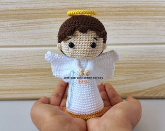 Boy Angel Crochet Pattern PDF: Religious Amigurumi Tutorial - English & Spanish Instructions - Cositas a Crochet Monterrey