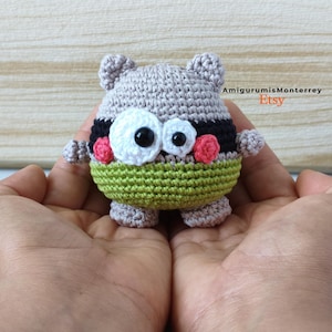 Funny Raccoon Amigurumi Crochet Pattern, Raccoon Crochet Pattern, Crochet Raccoon Pattern, Raccoon Amigurumi Pattern, Raccoon Plush, Racoon