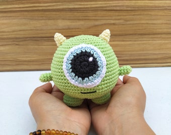 Mike Wazowski Amigurumi Crochet Pattern, Monsters Inc Pattern Doll, Alien Pattern, Monster Amigurumi, Monster Doll, Baby Monster, Baby Alien