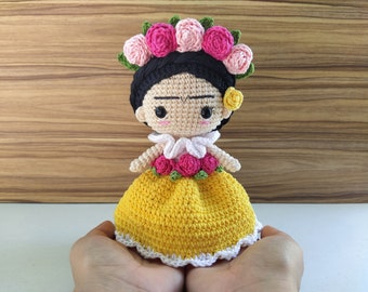 Amigurumi Monederos Tejidos De Frida Kahlo Bolsas Monedero Tejido