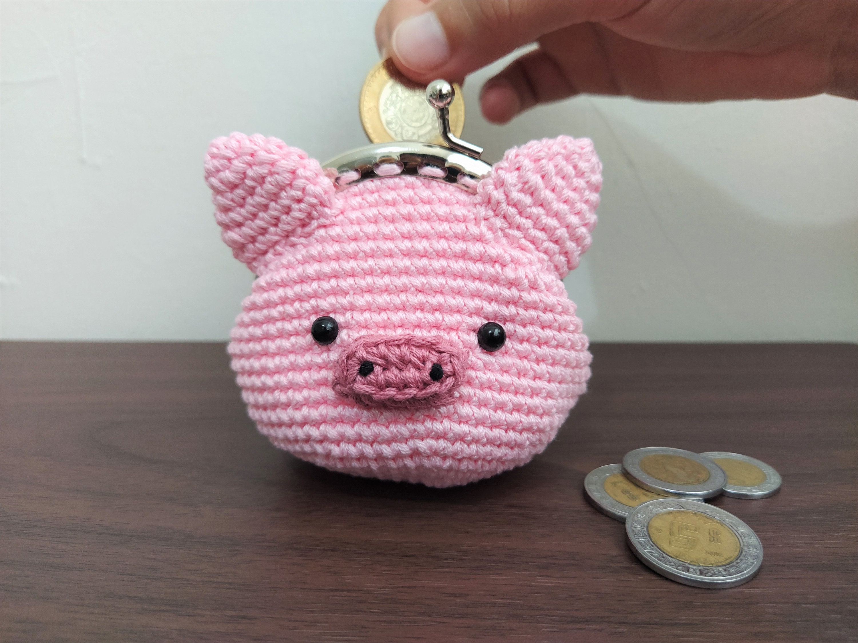 Piggy Purse Pattern / Pig Coin Purse Pattern / Pig crochet Etsy
