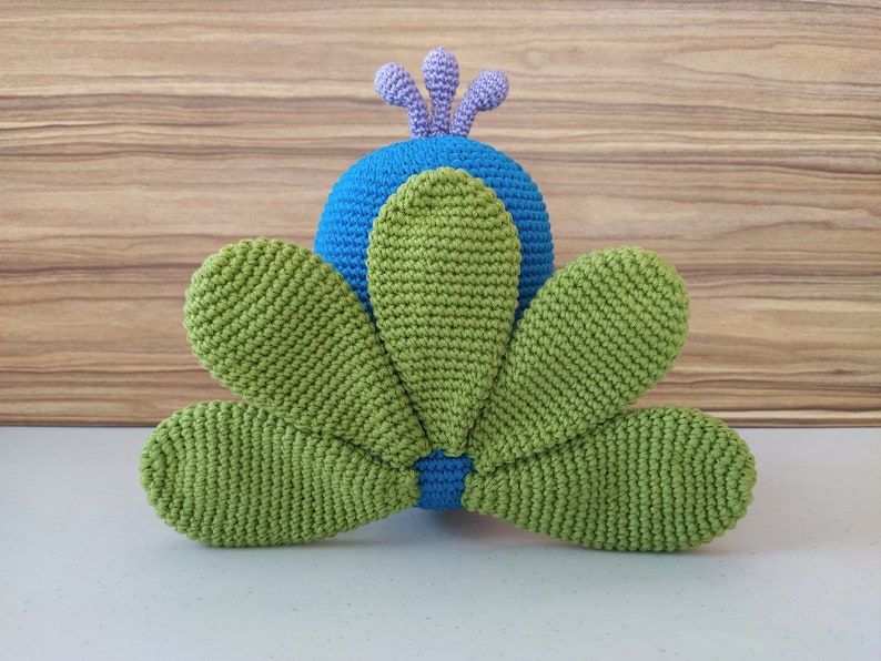 Modèle de crochet de paon, modèle de crochet de paon, amigurumi de paon, amigurumi de paon, peluche de paon, jouet de paon, décoration de paon, Pavo image 6