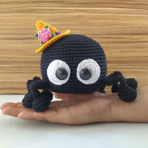 Spider Amigurumi Doll Crochet Pattern, Spider Decoration Halloween, Amazing Spider, Halloween Amigurumi, Amigurumi Monster, Easy Amigurumi