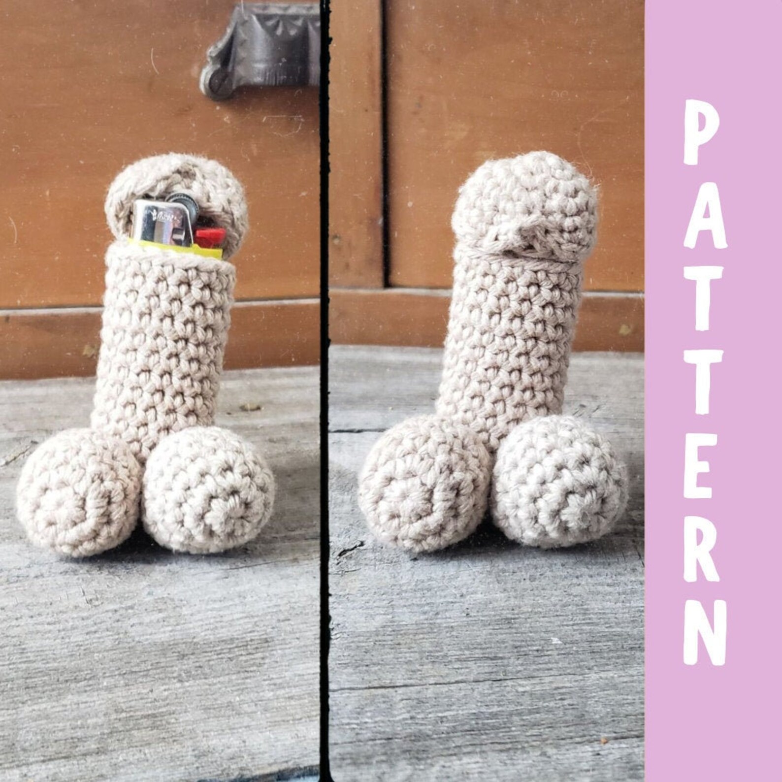 Amigurumi Penis Lighter Holder Crochet Pattern digital Etsy