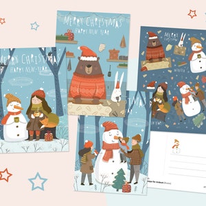 Acquista un set di cartoline Beary Merry Christmas