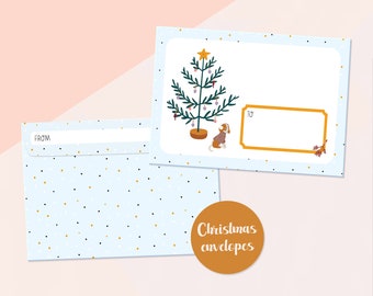 Merry & Bright 10 or 20 envelopes