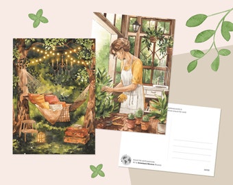 Plant lover postcard set