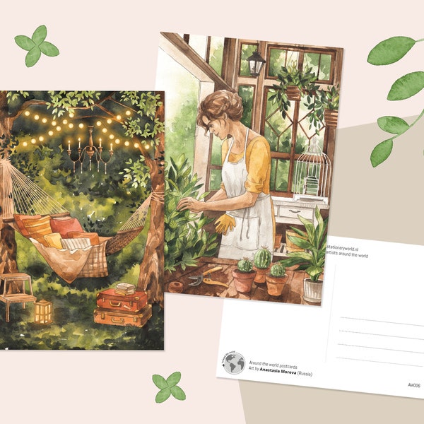 Plant lover postcard set