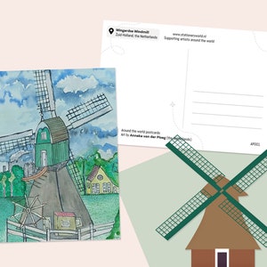 Carte postale du moulin de Wingerdse