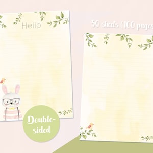 Papelería de conejo (50 hojas)