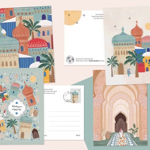 Ensemble de cartes postales bohèmes