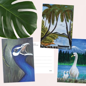 Keniaanse kunst ansichtkaarten set