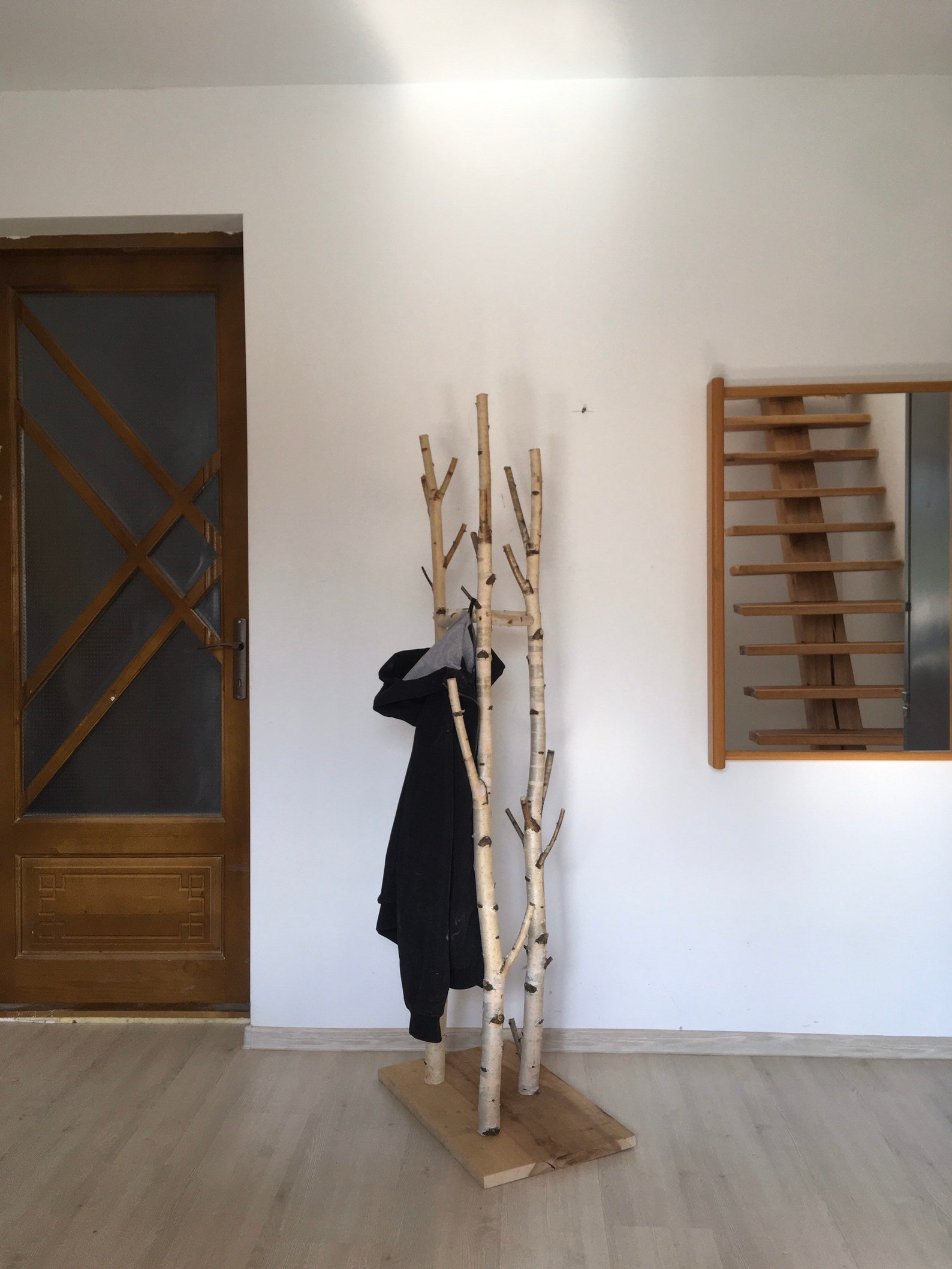 Triple birch coat rack birch log coat rack coat tree wooden Etsy