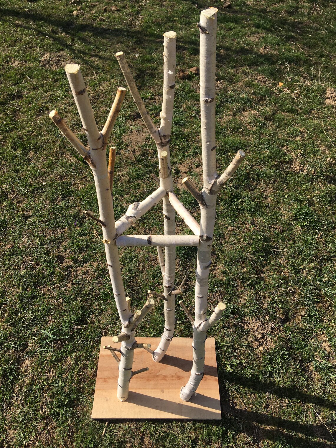 Triple birch coat rack birch log coat rack coat tree wooden Etsy