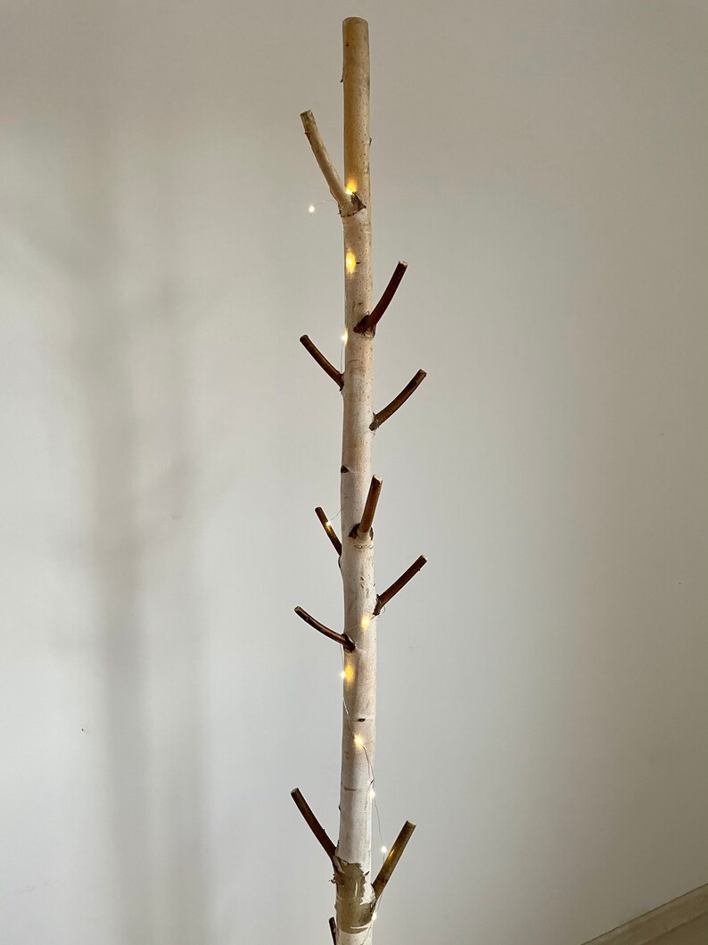 Free standing natural birch wood coat rack high quality Etsy