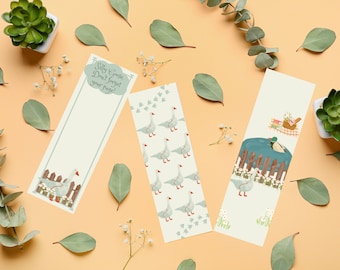 Silly Goose Bookmark | Digital Bookmarks | Bookmark Download 3 Designs