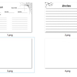Gothic Simple Recipe Card | Download | Printable | Goth | Black & White