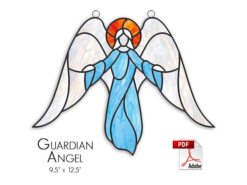 Guardian Angel Stained Glass Pattern. Praying Angel Suncatcher. Flying Angel Template for Making Stained Glass. PDF Digital Download - Etsy guardian-angel-stained-glass-pattern-praying-angel-suncatcher-flying-angel-template-for-making-stained-glass-pdf-digital-download-etsy