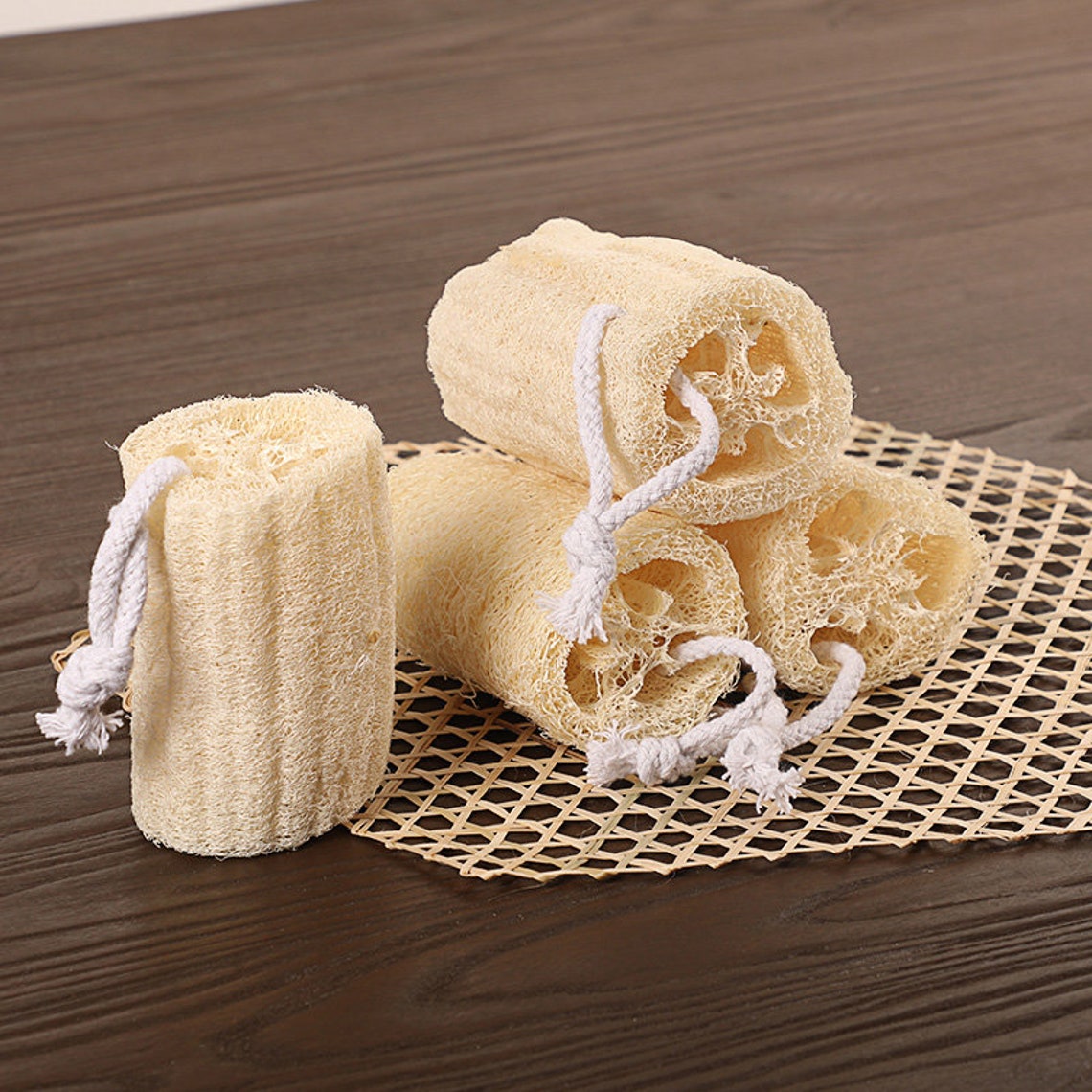 Fashion Natural Loofah Wash Washcloth Bath Dishwashing Cloth Etsy