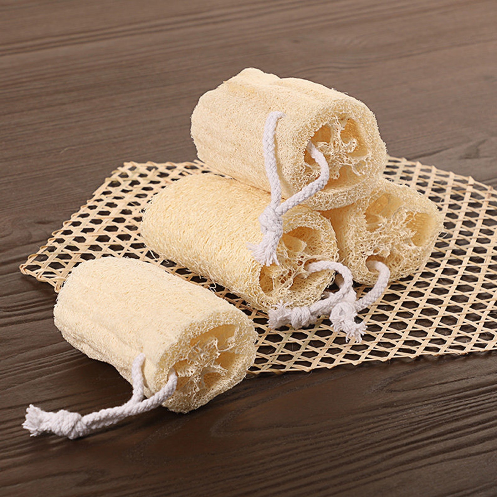 Fashion Natural Loofah Wash Washcloth Bath Dishwashing Cloth Etsy