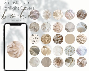 25 Boho Themed Instagram Highlight/ iOS 14 Widget Covers