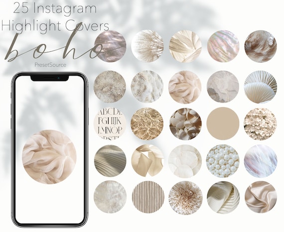 25 Boho Themed Instagram Highlight/ Ios 14 Widget Covers | Etsy