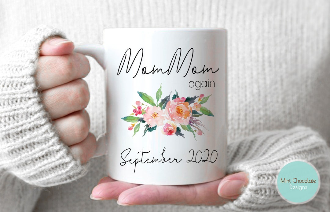 Mommom Again Pregnancy Announcement Grandma Again Mug - Etsy