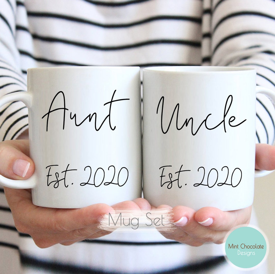 Aunt, Uncle Mug Set - New Aunt Mug, New Uncle Gift, Future Aunt Gift ...