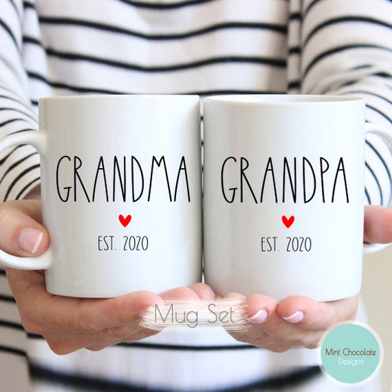 Abuela, juego de tazas de abuelo 8 Regalo de abuela nueva, regalo de abuelo  nuevo, regalo de bebé nuevo, juego de tazas de abuelos, taza de abuela,  taza de abuelo -  México