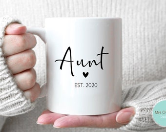 Aunt - New Aunt Mug, New Uncle Gift, Future Aunt Gift, New Baby Announcement, Aunt Mug, Aunt Gift, Aunt To Be, Aunt Mug, Aunt Gift, Auntie