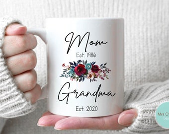 Mom, Grandma - First Time Grandma Gift, New Grandma Gift, Future Grandma Mug, First Grandma Gift, Custom Grandma Gift, Custom Mother's Day