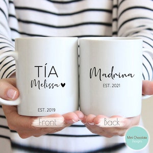 Tía, Madrina - Gift For Madrina, Madrina Mug, Custom Gift For Madrina, Baptism Mug, Custom Gift For Baptism, Godfather Gifts, Tía Gift
