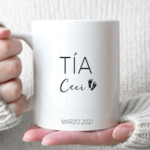 Tia #2 - New Tia Gift, Tia Again Gift, New Aunt Gift, Tia Mug, Baby Again, Aunt Mug, Aunt Gift, Aunt To Be, Future Tia Gift, Mother's Day