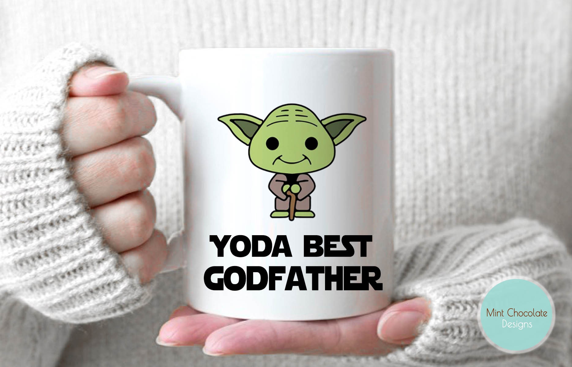 Gift Mug You Are Family Christmas Yoda Best Godfather Ever 