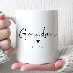 Grandma #4 - New Grandma Mug, New Grandma Gift, Future Grandma Gift, New Baby Announcement, Custom Grandma Gift, Custom Grandma Mug