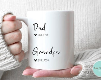 Dad, Grandpa #3 - New Baby Announcement, Baby Reveal, Dad To Grandpa, New Grandpa Gift, New Papa Gift, Grandpa Mug, Custom Grandpa Gift