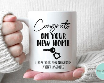 Congrats On Your New Home - New Homeowner Gift, Housewarming Gift, Housewarming Mug, Funny Housewarming Gift, Home Owner Gift, New Home Mug