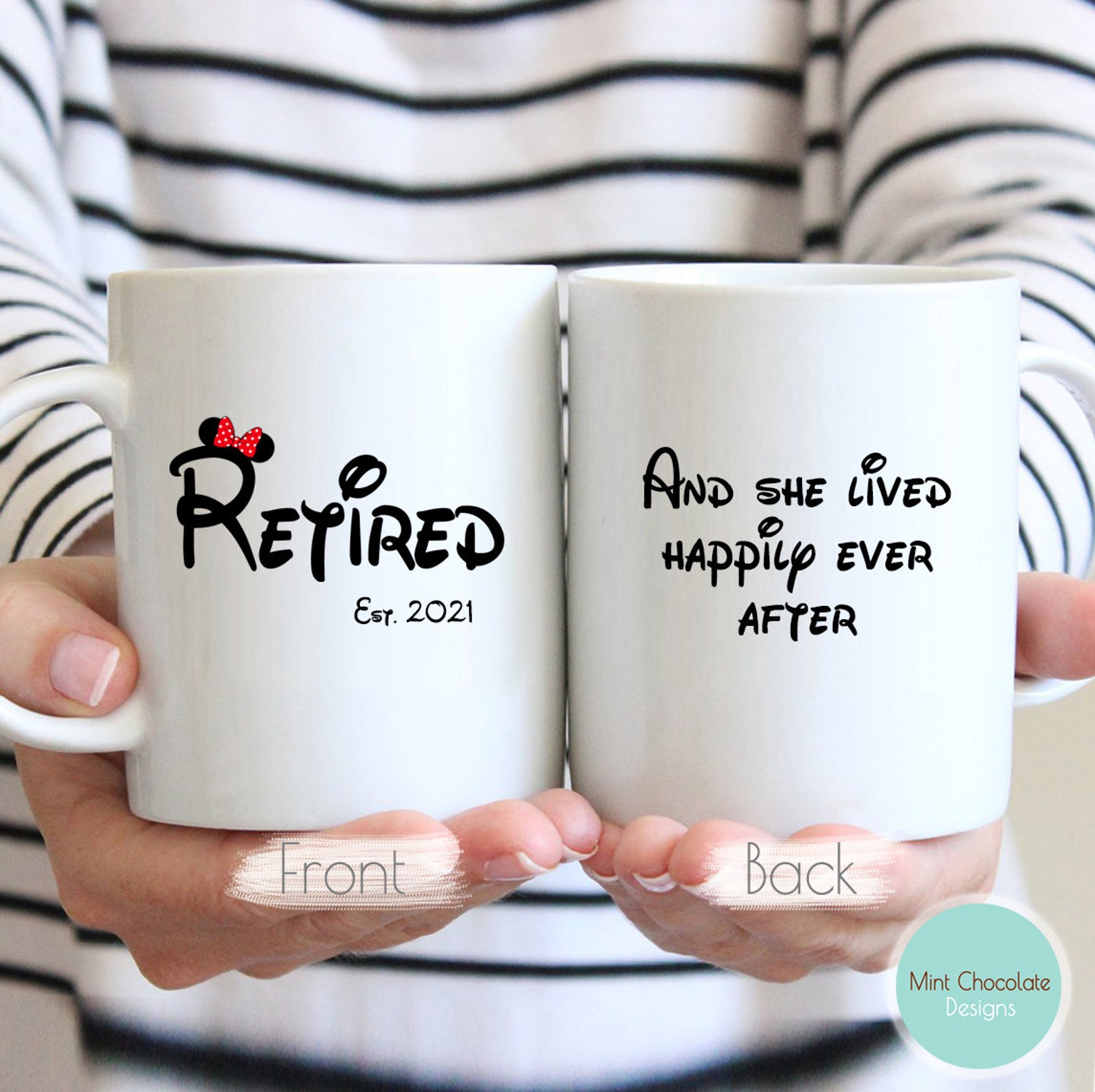 Retired 5 Retirement Gift For Woman Disney Retired Gift Etsy