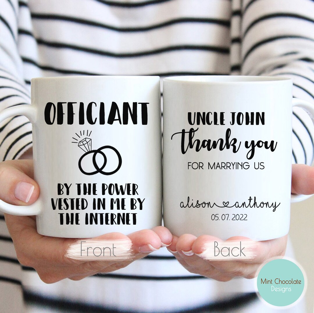 Wedding Officiant Gift, Wedding Officiant Photo Slate, Officiant Thank You Gift, Wedding Picture Gifts - Personalized Gifts