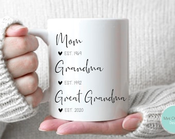 Mom, Grandma, Great Grandma - Great Grandma Gift, New Baby, Baby Reveal Gift, Custom New Grandma Gift, Custom Mother's Day Gift