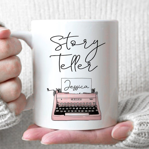 Story Teller - Custom Editor Gift, Author Gift, Writer Gift, Typewriter Gift, Editor Gift, New Author Gift, Custom Writer Gift, Author Mug