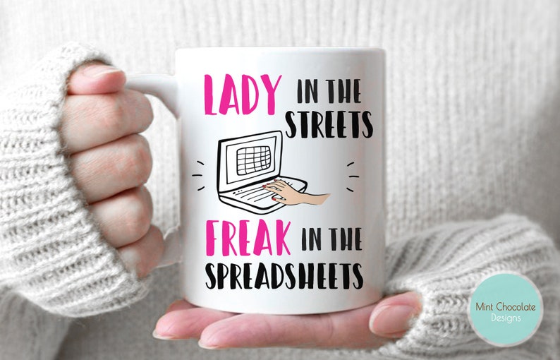 Lady in the Street Freak in the Spreadsheets Funny - Etsy