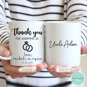Thank You For Marrying Us #2 - Personalized Wedding Officiant Gift, Officiant Thank You Gift, Gift For Wedding Officiant, Custom Wedding Mug