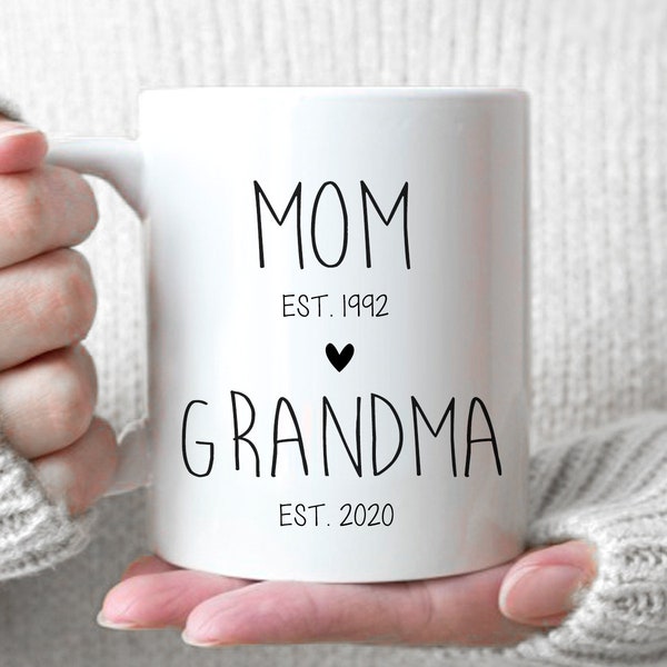 Mama, Oma # 2 - Fist Time Oma Geschenk, neue Oma Geschenk, zukünftige Oma Tasse, erste Oma Geschenk, Oma Tasse, individuelles Muttertagsgeschenk