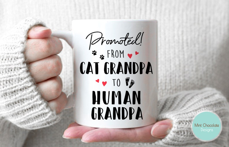 Form Cat Grandpa To Human Grandpa Funny New Grandpa Gift Etsy