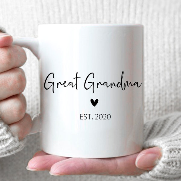 Great Grandma - New Great Grandma Gift, New Baby Announcement, Baby Reveal, New Great Grandma Mug, Great Grandma Mug, Great Grandma Gift