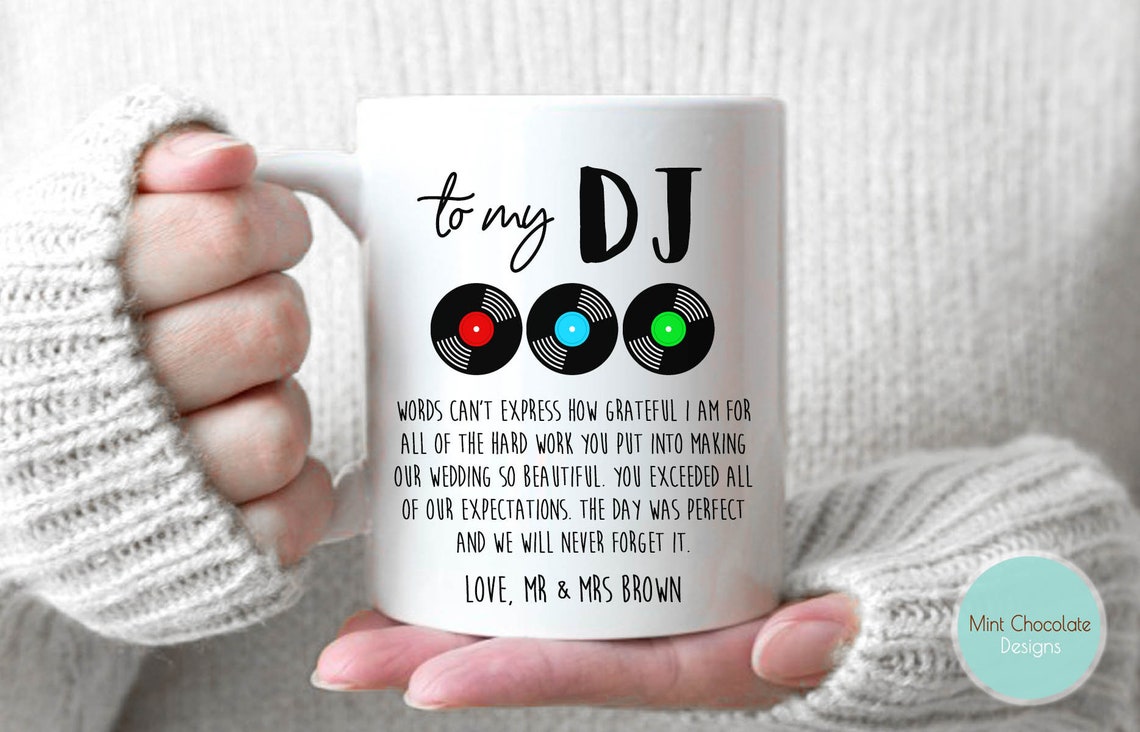 To My DJ Wedding DJ Gift Custom Wedding Gift For DJ Thank Etsy