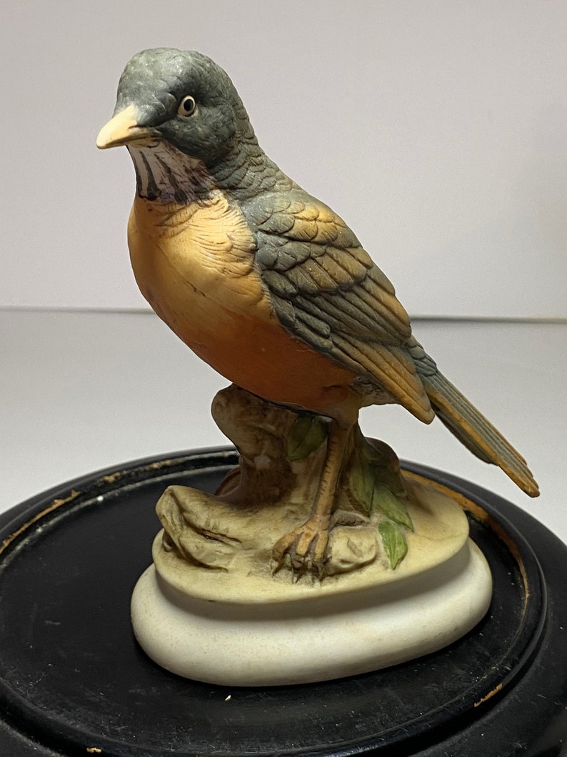 Lefton Robin Figurine Porcelain Bird Statue Hand Painted Etsy